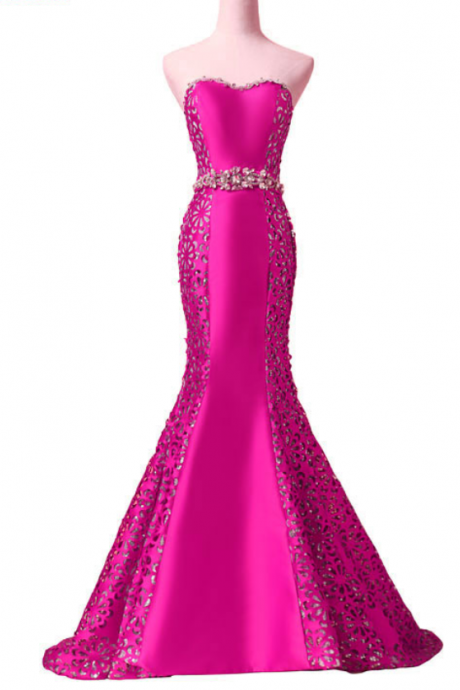 new arrival elegant evening dresses classical sexy strapless formal party dress vestidos de festa pattern crystal sashes