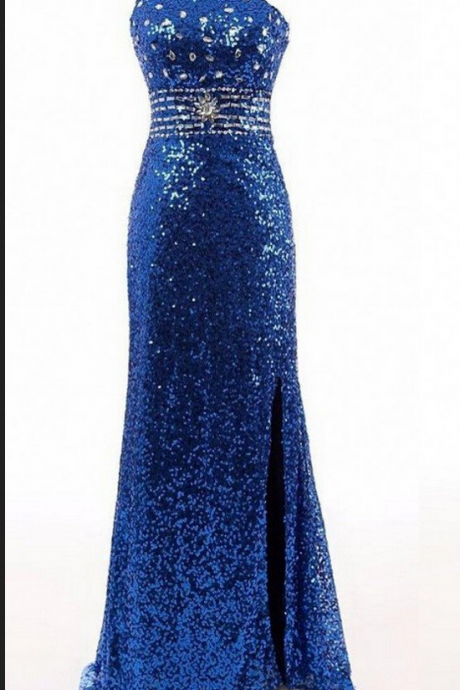 Royal Blue Prom Dress,one Shoulder Prom Dress,long Prom Dress,sparkle Prom Dress,prom Dress
