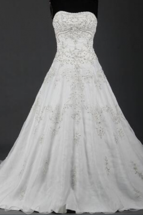 new women brushed bride wedding dress White / Ivory floor length A line wedding veil