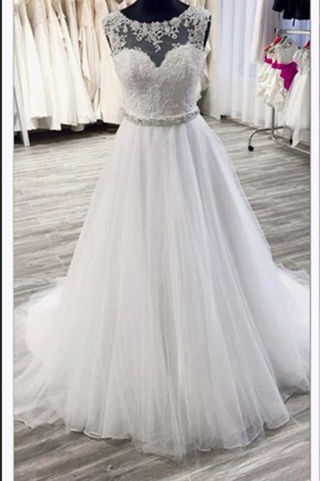 Wedding Dress ，a-line Wedding Dress White Wedding Dress,luxury Wedding Dress,crystal Wedding Dress,sweetheart Wedding Dress,beaded Wedding