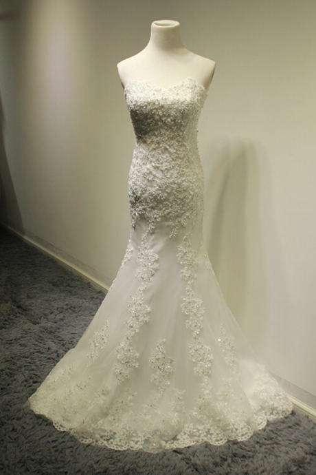 Wedding Dress,white Long Mermaid Wedding Gown Bridal Dresses