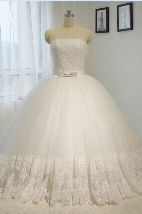  Popular Ball Gown Wedding Dress Lace Bride Dress