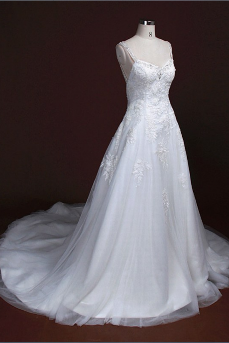Double Shoulders Mermaid Wedding Dress Lace Wedding Dress Bridal Gown