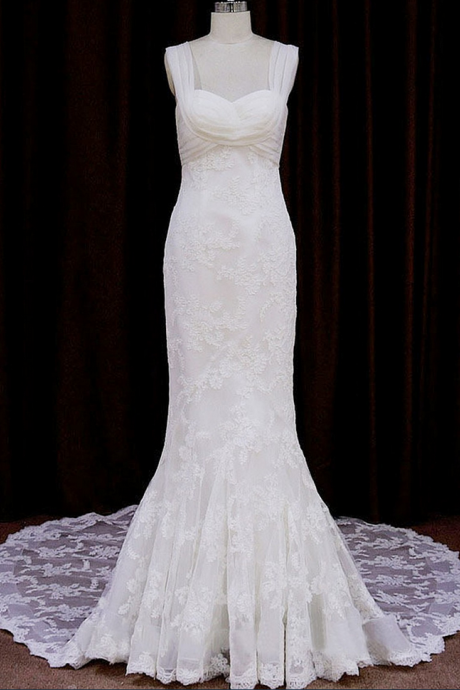 White/ivory Lace Bridal Gown Wedding Dress Mermaid Bridal Dress