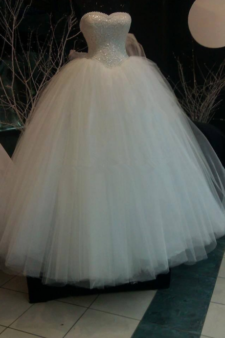 Robe De Mariage Luxury Ball Gown Bandage Wedding Dress,sweetheart Lace Pearls Sequins Bridal Wedding Gown Vestido De Noiva