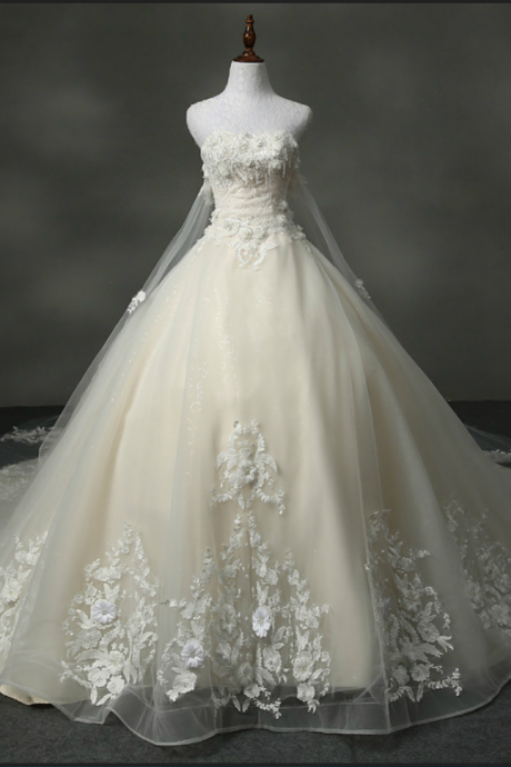 Wedding Dress Real Photo Sweetheart With Appliques Ball Gown Wedding Dresses
