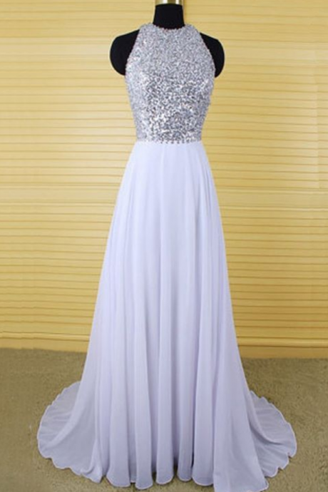 Charming Lavender Chiffon Prom Dress,sexy Halter Prom Dress,beading Evening Dress,party Dress,modest Prom Dress,prom Gowns,graduation Dress