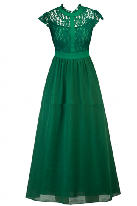 Simple Night Lace Green Party Dress Sleeve Of Cape Town Party Long Blue Ocean Silk Formal Party Dress