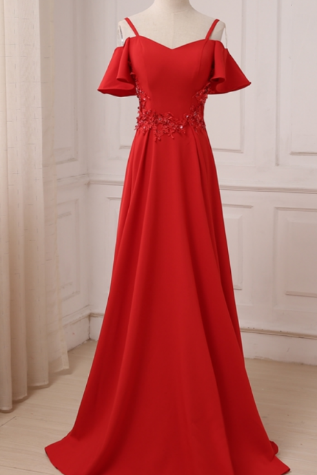 Red late evening dress beautiful skirt part of the long holiday dress arrive new outdoor party dress
