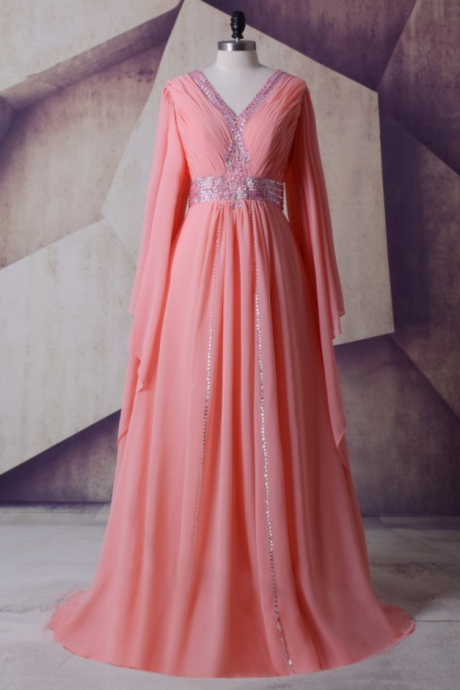 Caftan A - Ligne Arabian Robe Again Late V - Cou Abaya Dubai Islamic Abendkleider Long Silk Dress Real Party Dress