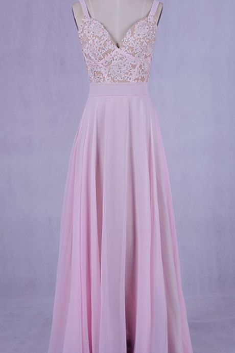 A - Ligne Real Photos, Night Dear Rose Lace With Silk Spaghetti Outdoor Ball Gown