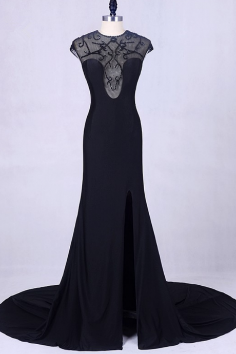 Long Black Dress Party Mother Dress Mermaid Long Married Dress Formal Prom Dresses