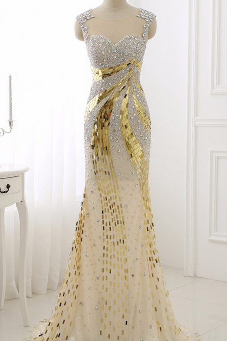 Night long beautiful dress, the key type foil veils outdoor dress sleeveless mermaid party dress