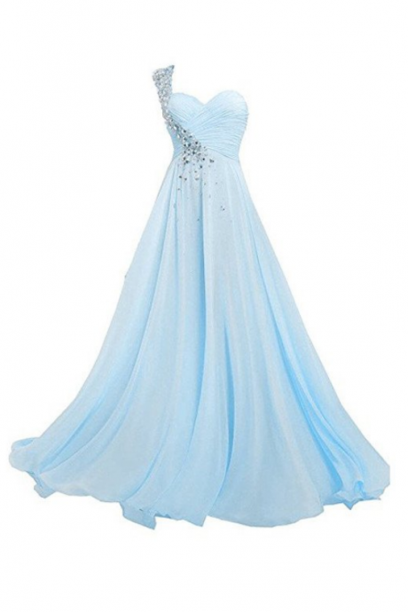 Strapless Long Chiffon Prom Dress Royal Blue Prom Dress Evening Dress MA158 main image 1
