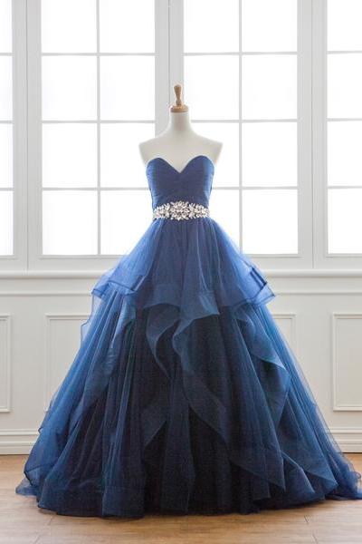 Fashion Sweetheart Neckline Tulle Prom Dress,discount Colorful Wedding Dress,a Line Tulle Evening Dress,