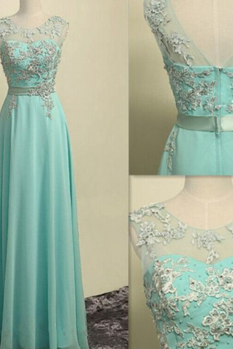 Cap Sleeves Prom Dresses,Light Sky Blue Prom Dress,Lace Evening Dresses On Sale