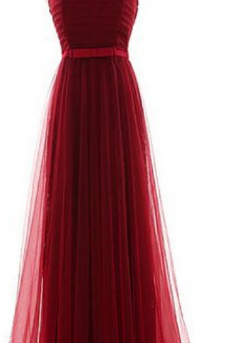 Burgundy Prom Dresses,princess Prom Gown,simple Evening Dress,tulle Evening Dress,wine Red Formal Dress,princess Party Gowns