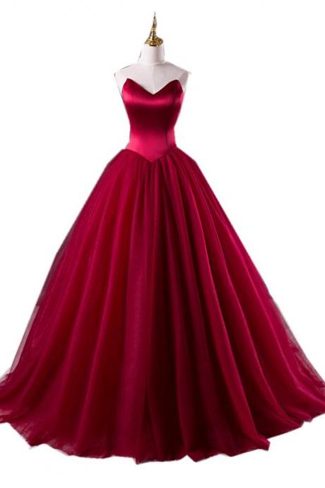  burgundy prom dress,ball gowns prom dress,sweetheart prom dress,sweet 16 dress,evening dresses ,wine red dresses