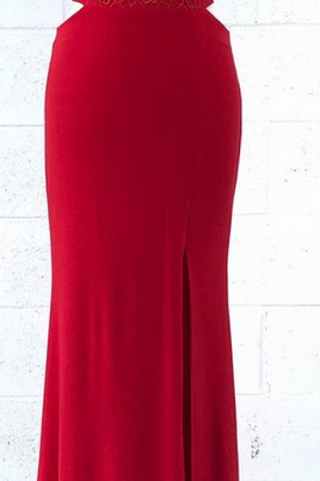Sexy Red Long Prom Dress, Lace And Beading Prom Dress,high Quality Hand Made Prom Dress, Elegant Wowen Dress,party Dress ,dress For Teens