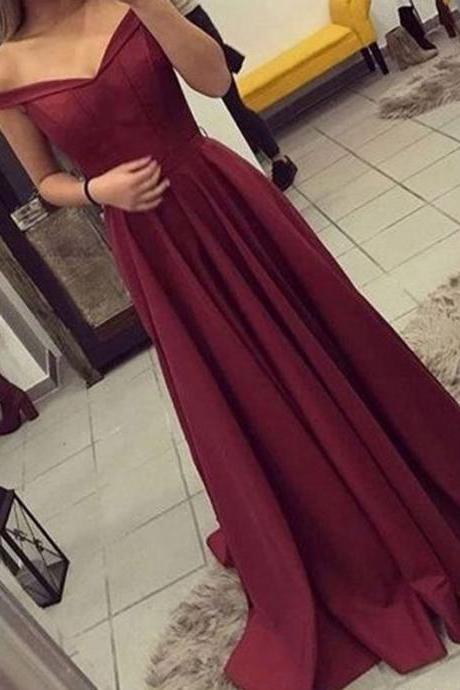 Long Prom Dresses, Sexy Prom Dresses, Off-shoulder Party Prom Dresses, Satin Sexy Prom Dresses, Popular Prom Dresses,prom Dresses Online