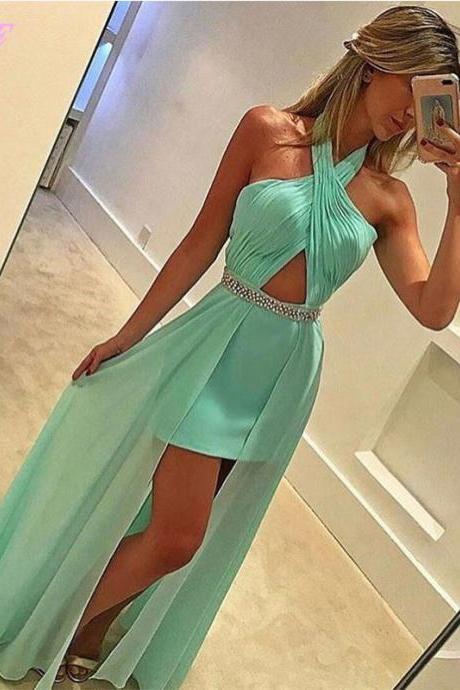 Green Apple 2 In 1 Prom Dresses Long Party Dress