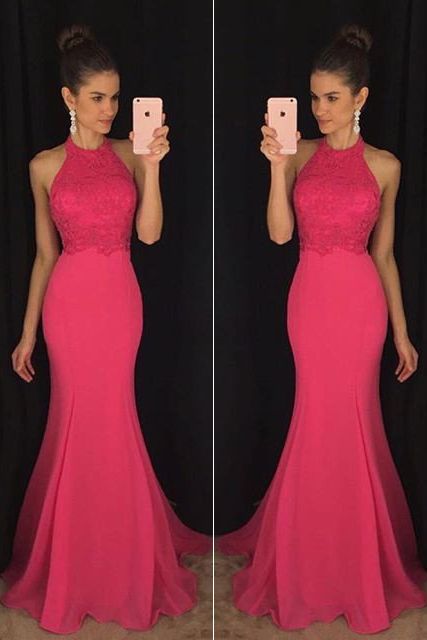 Prom Dress,pink Mermaid Evening Prom Dresses,long Party Prom Dress,formal Prom Dresses
