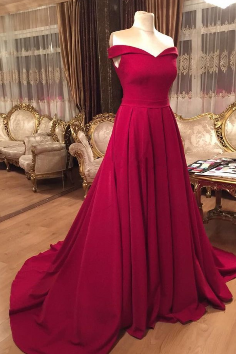 Off The Shoulder Satin Formal Dresses,sweep Train Evening Dresses Long,evening Party Dresses,pink Prom Dresses,teens Gown