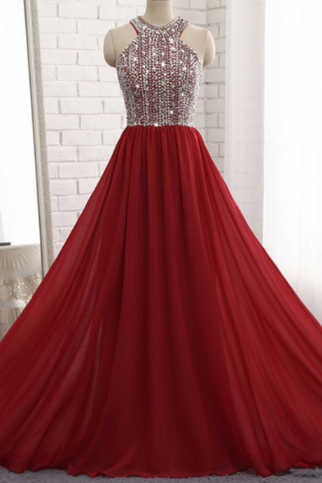 Is A Chiffon Evening Dress With Bling Bling,long Prom Dress