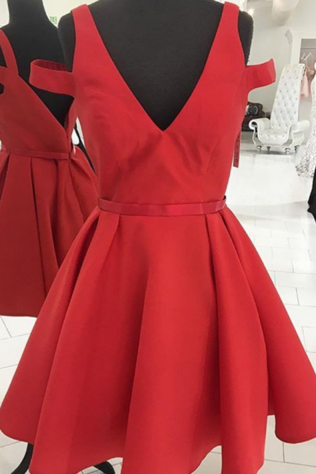  Short Red Prom Dress Homecoming Dress 2017, Cheap Prom Dress Under 100 Homecoming Dress