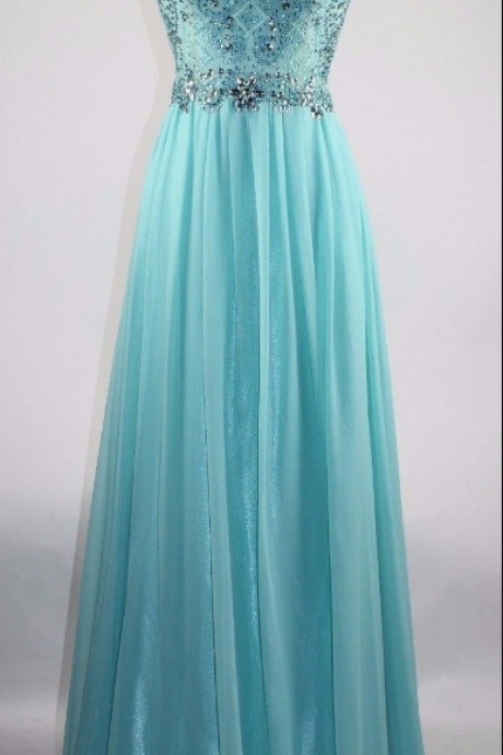 Sexy Prom Dress,blue Prom Dress,open Back Beaded Evening Dress,long Formal Dress,evening Party Dresses