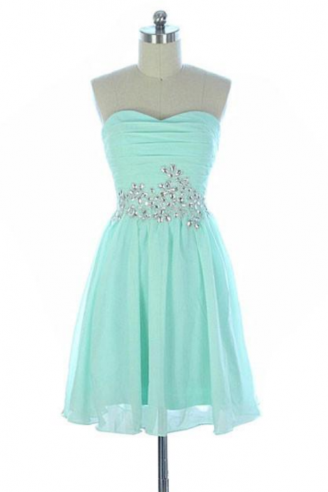 Cute Sweetheart Green Short Prom Dress, Green Homecoming Dress