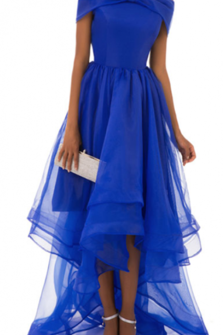Dark Blue 2015 New Evening Dresses A-line Sheer Scoop Appliques Sequins ...
