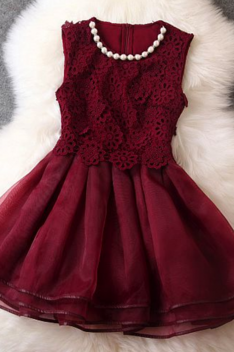 Homecoming Dresses,dark Red Homecoming Dresses With Appliques,juniors Homecoming Dresses,homecoming Dresses With Pearls