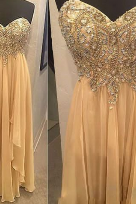 Charming Prom Dress,beading Prom Dress,sweetheart Prom Dress,chiffon Prom Dress,a-line Evening Dress