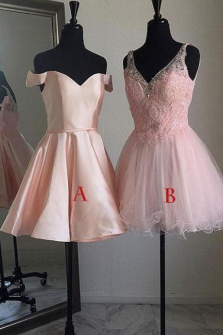 Pink Short Prom Dress, Cute Pink Homecoming Dress, Formal Dress
