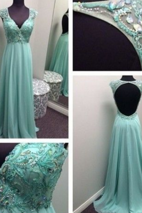Blue Prom Dresses,chiffon Prom Gowns,sparkle Prom Dresses,2016 Party Dresses,long Prom Gown,open Back Prom Dress,sparkly Evening Gowns,backless