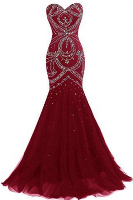 Burgundy Prom Dresses,prom Dress,burgundy Prom Gown,burgundy Prom Gowns,elegant Evening Dress,modest Evening Gowns,simple Party Gowns,mermaid