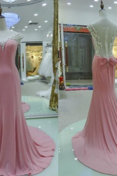 Elegant Prom Dress, Junior Prom Dress, Dusty Pink Prom Dress, Long Prom Dress, Charming Prom Dress, Unique Prom Dress, Prom Dress, Evening