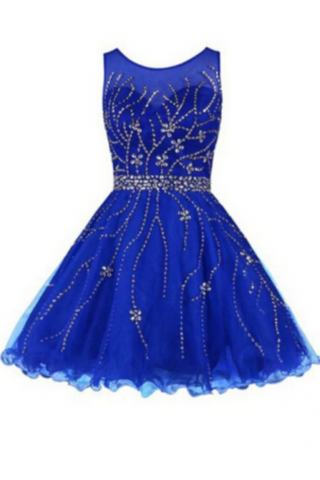  Royal Blue Homecoming Dress,Luxury Beading Prom Dress,Cheap Homecoming Dresses,Simple Homecoming Dresses,Sexy Backless Party Dresses