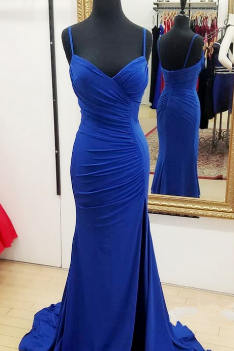 Stunning A-line Long Formal Dress ,royal Blue Prom Dress,evening Dress,custom Made