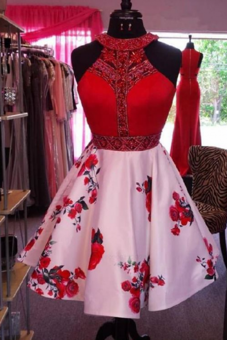 Red Prom Dresses, Homecoming Dresses A-line, Short Homecoming Dresses, Pink Prom Dresses