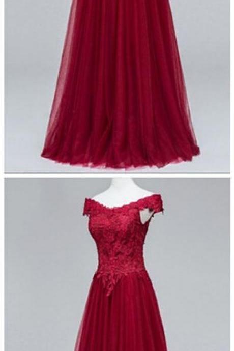 Modest Lace Prom Dress,bodice Tulle Prom Dress,custom Made Evening Dress