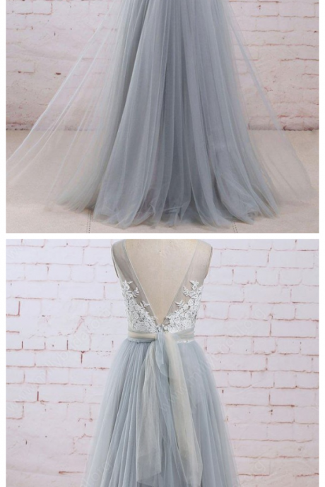 Princess wedding dress,V-neck part gowns, Tulle Floor-length dress,Appliques Lace Prom Dresses,sexy ball gowns, custom made prom,new fashion