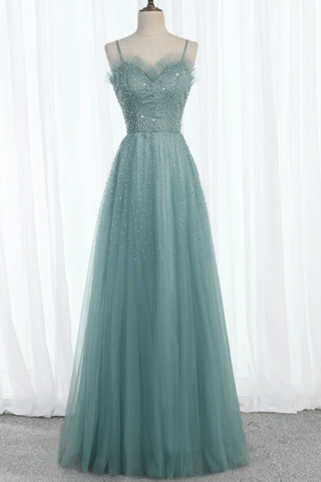Beautiful Sweetheart Long Party Dress, A-line Long Formal Dress