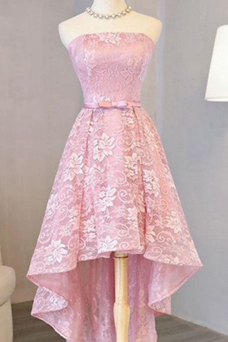 Outlet ,pink Prom Party Dress ,delightful ,short Party Dresses, With A-line/princess ,lace Up Bow Knot Dresses , Evening Dress,prom Dress ,party