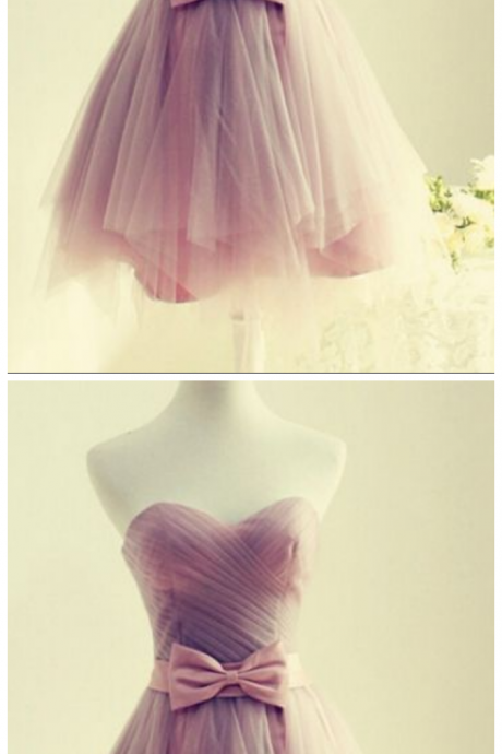 Sweetheart Homecoming Dresses, Pink Short Homecoming Dresses, Elegant Sweetheart Cute Short Tulle Homecoming Dresses For Girls ,evening Gowns