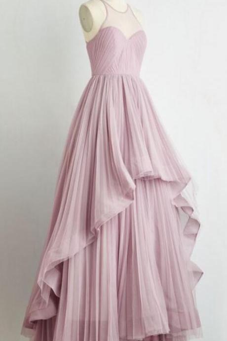 Simple Prom Dress,charming Prom Dress,chiffon Prom Dress,long Prom Dress,a-line Prom Dress,pleat Evening Dress