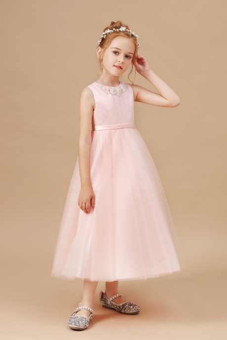 Flower Girl Dresses, Kid Dress For Girl Birthday Christmas Clothes Party Costume Children Wedding Party Prom Princess Kids Baby Banquet Clothes