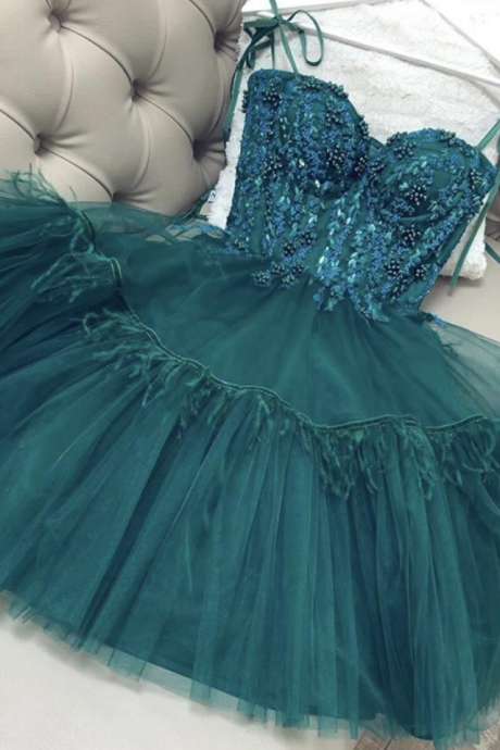 Tulle Lace Short Prom Dress