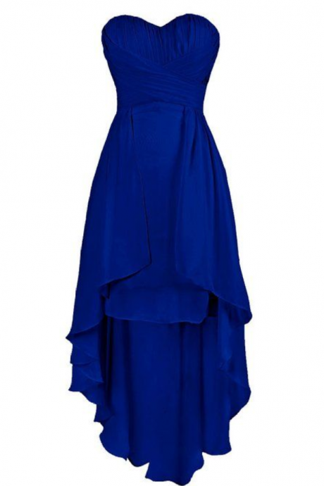 Charming Prom Dress,Royal Blue Sweetheart Prom Dress, Chiffon Prom Gown Long Party Dress,Prom Dresses,High Low Prom Dress,Formal Gown,Royal Blue Prom Dresses,Evening Gowns,Chiffon Formal Gown For Teens